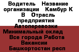 Водитель › Название организации ­ Камбур К.В › Отрасль предприятия ­ Автоперевозки › Минимальный оклад ­ 1 - Все города Работа » Вакансии   . Башкортостан респ.,Баймакский р-н